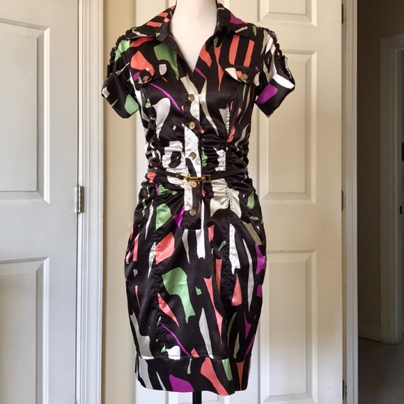 XOXO BUTTON UP DRESS WITH REMOVABLE BELT - Picture 3 of 10
